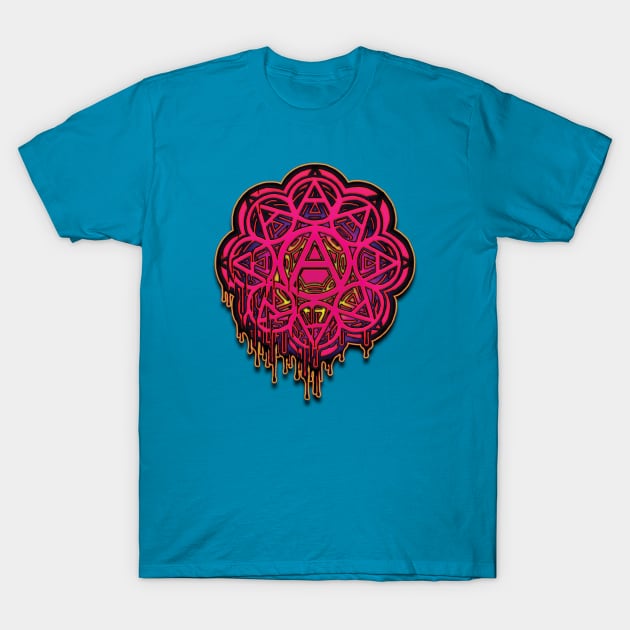 Anarcho Flower Hot Pink Graffiti T-Shirt by BlackCollarPolitics